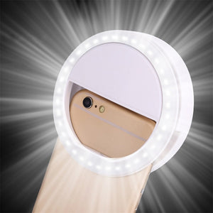 Selfie Light Rechargeable 36 LED for iPhone X Samsung S10 Xiaomi HUAWEI Smartphone Lighting Night Darkness Photography Ring